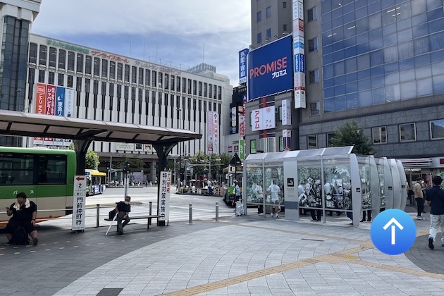 JR錦糸町駅南口、東京メトロ半蔵門線1番出口を出てマルイ方面へ進みます